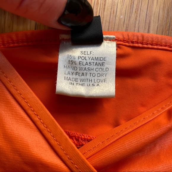 VPL bright orange and brown sparkle stretchy bra - Picture 2 of 8